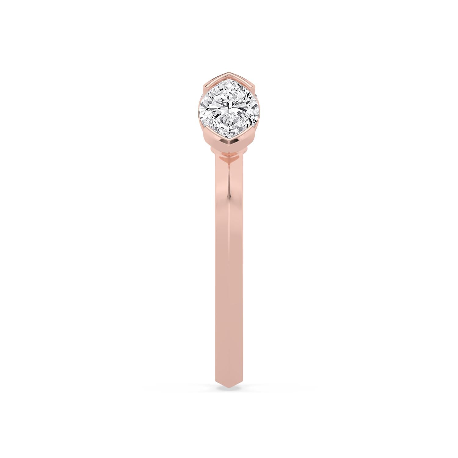 1.06ct Marquise Lab Diamond Ring in 9ct Gold - rose gold product image 5