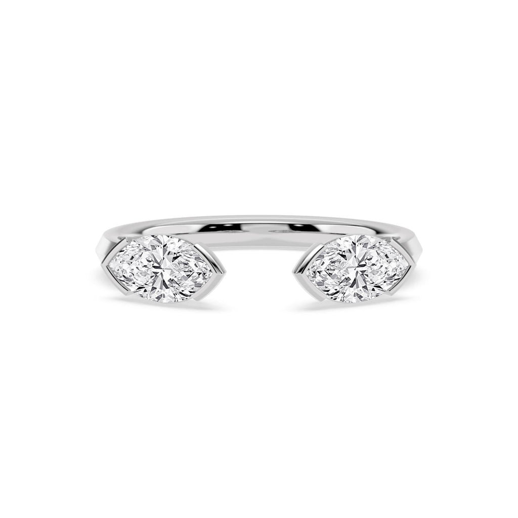 1.06ct Marquise Lab Diamond Ring in 9ct Gold - white gold product image 1