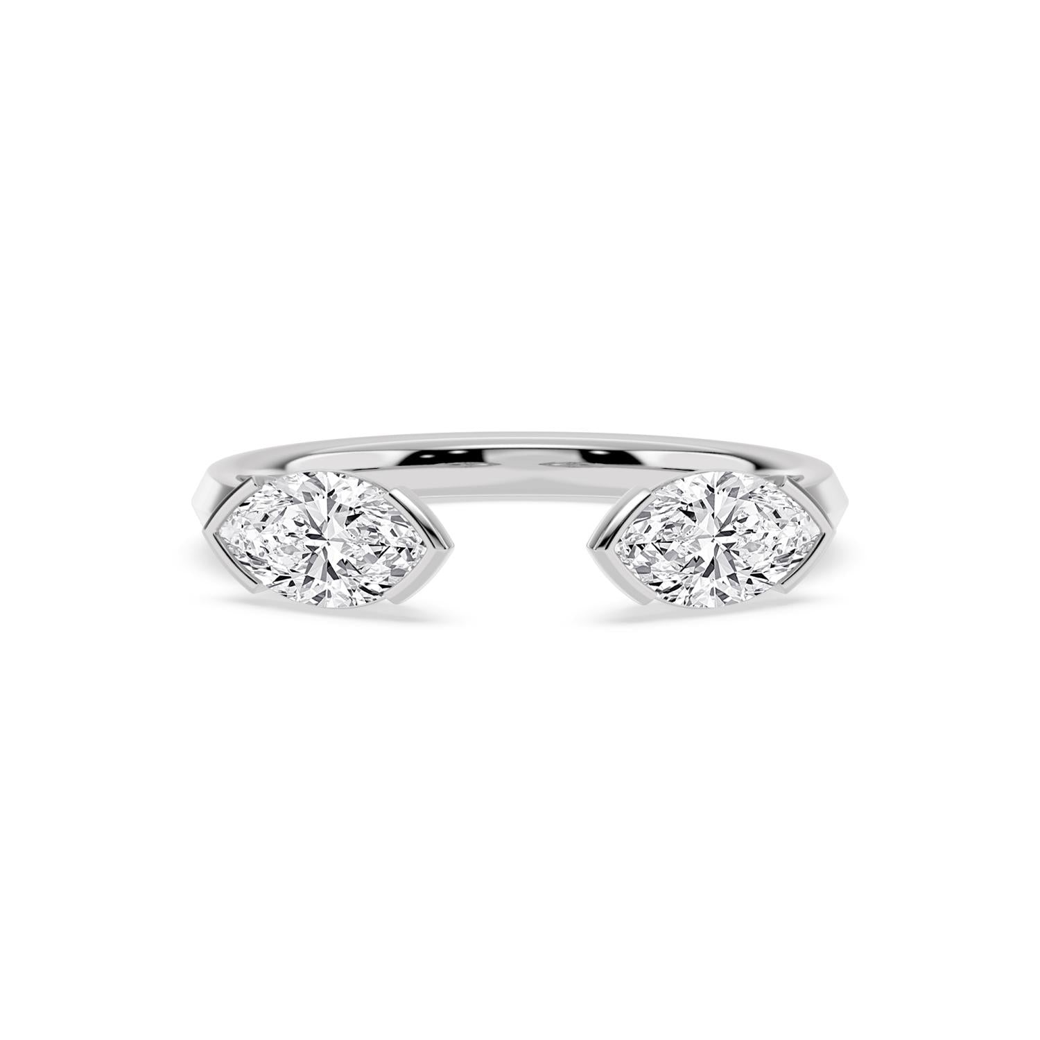 1.06ct Marquise Lab Diamond Ring in 9ct Gold - white gold product image 1