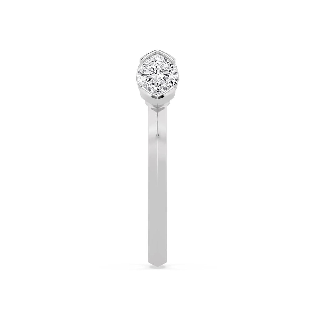 1.06ct Marquise Lab Diamond Ring in 9ct Gold - white gold product image 5