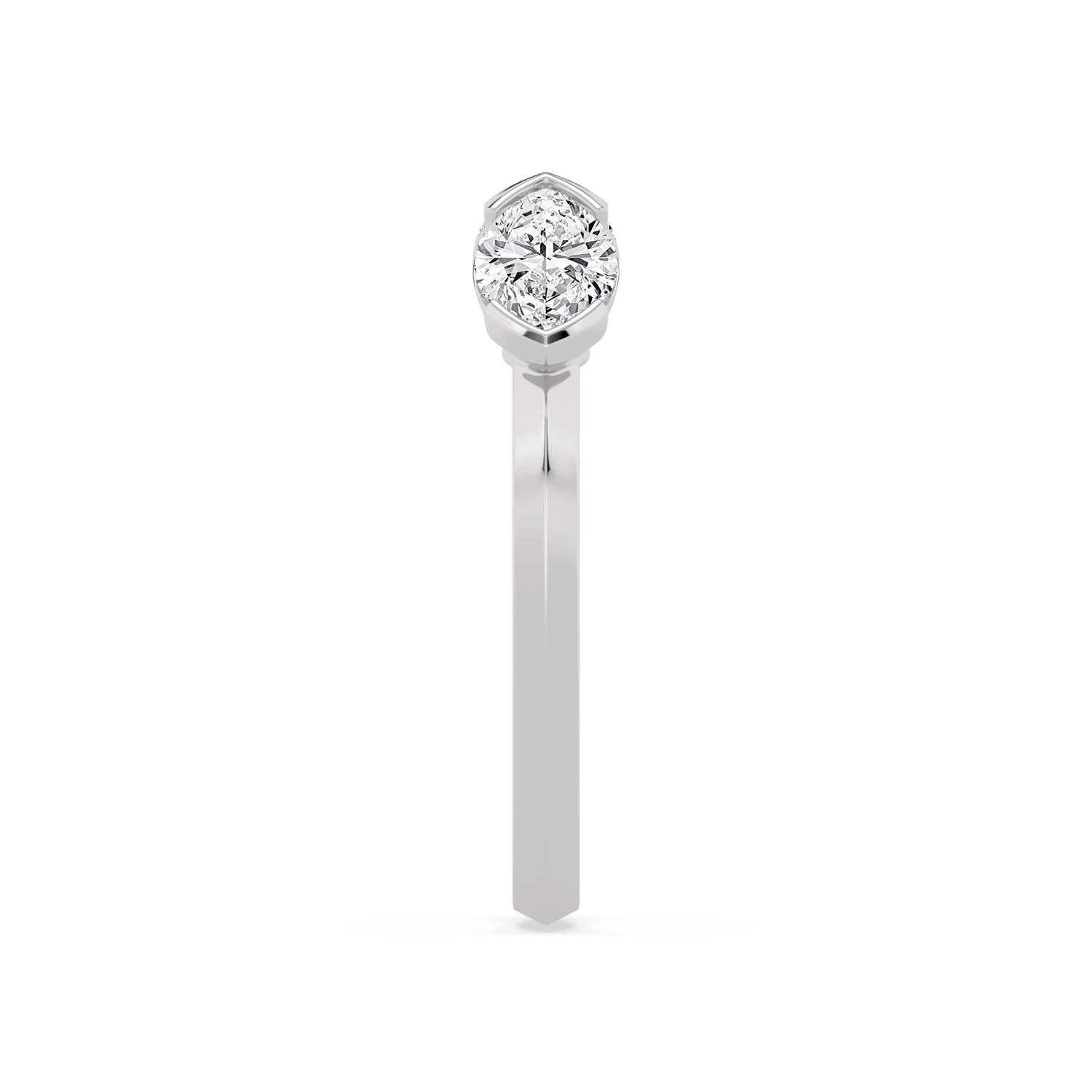 1.06ct Marquise Lab Diamond Ring in 9ct Gold - white gold product image 5