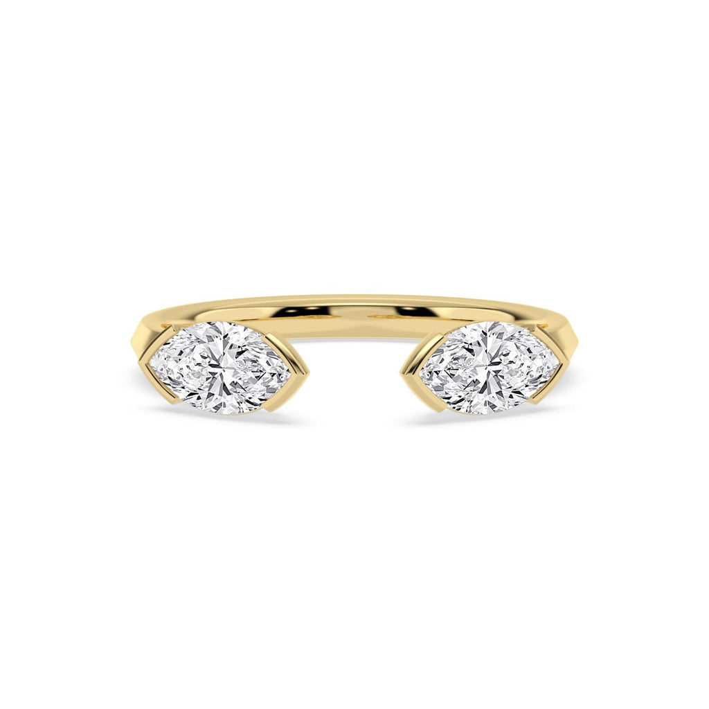 1.06ct Marquise Lab Diamond Ring in 9ct Yellow Gold - image 1