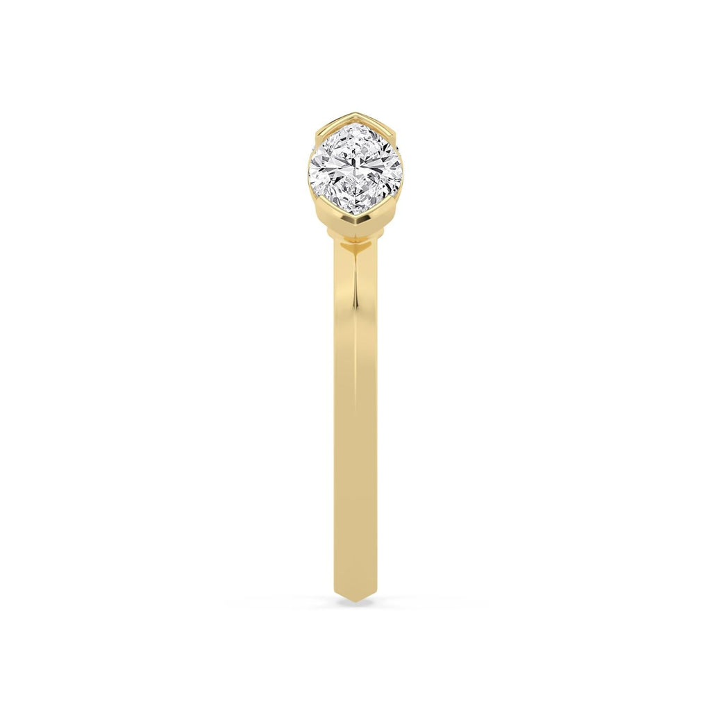 1.06ct Marquise Lab Diamond Ring in 9ct Gold - yellow gold product image 5