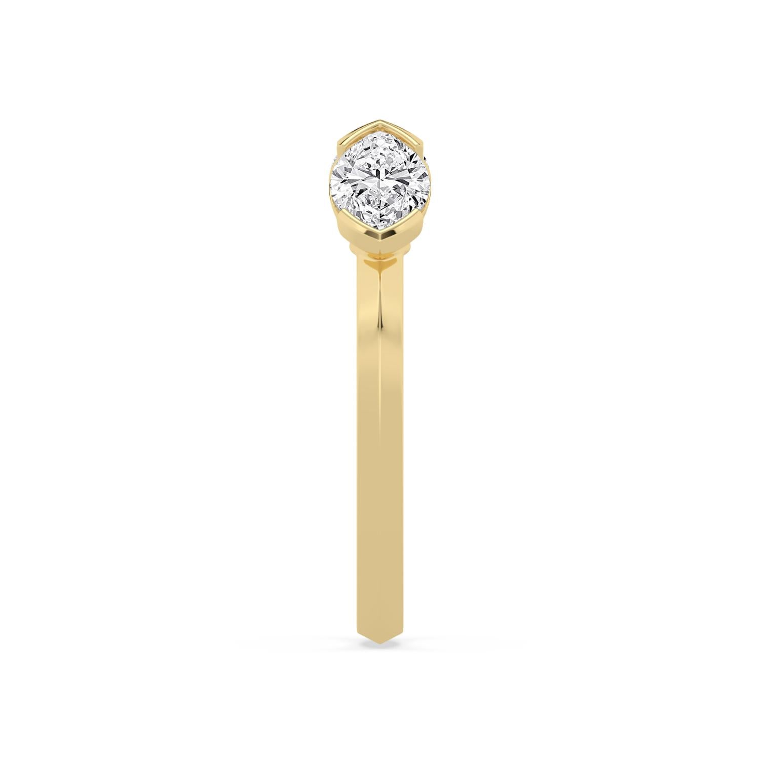 1.06ct Marquise Lab Diamond Ring in 9ct Gold - yellow gold product image 5