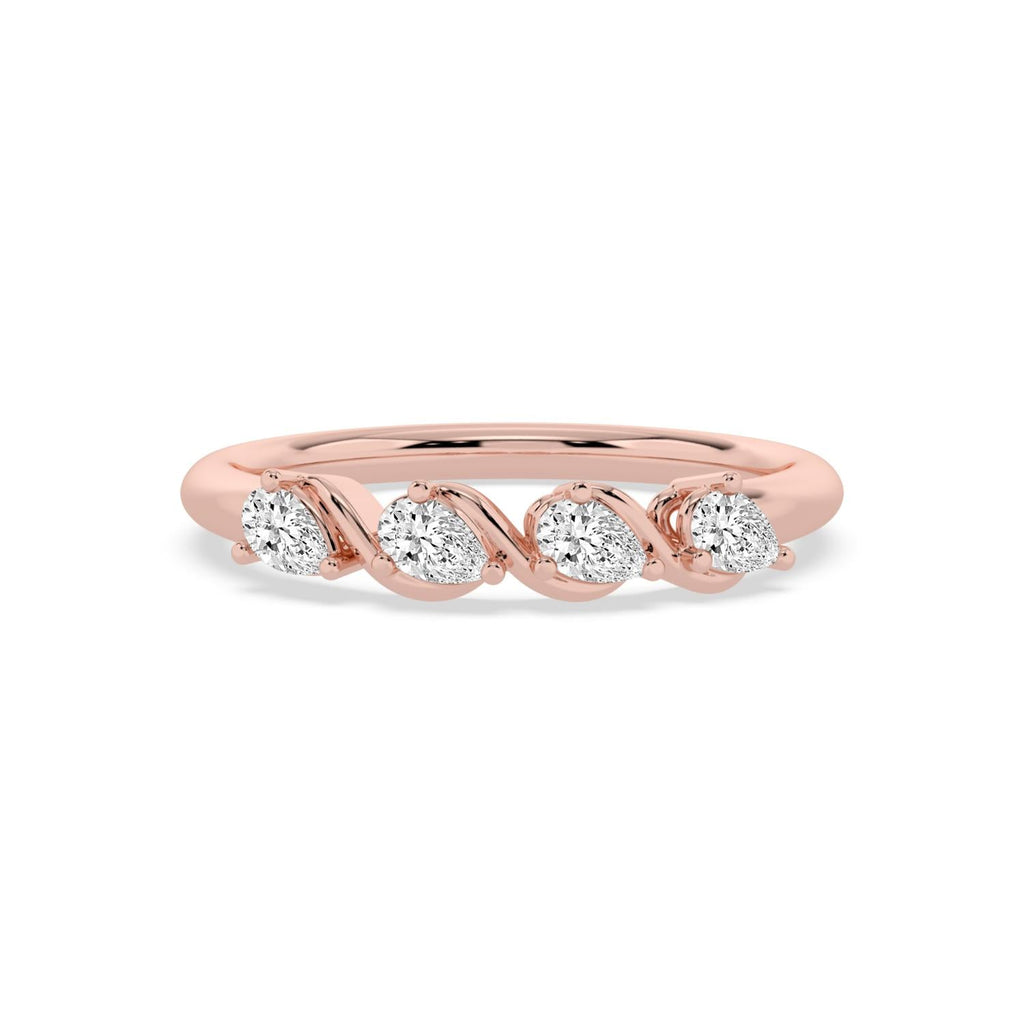 0.40ct Pear Lab Diamond Engagement Ring - rose gold product image 1