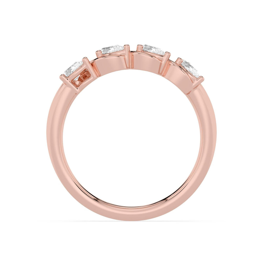 0.40ct Pear Lab Diamond Engagement Ring - rose gold product image 4
