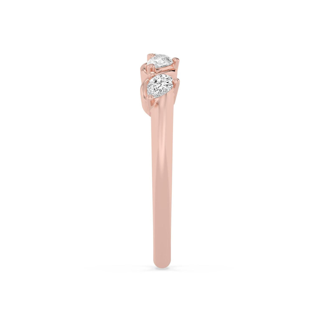 0.40ct Pear Lab Diamond Engagement Ring - rose gold product image 5