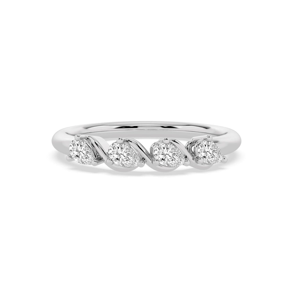 0.40ct Pear Lab Diamond Engagement Ring - white gold product image 1