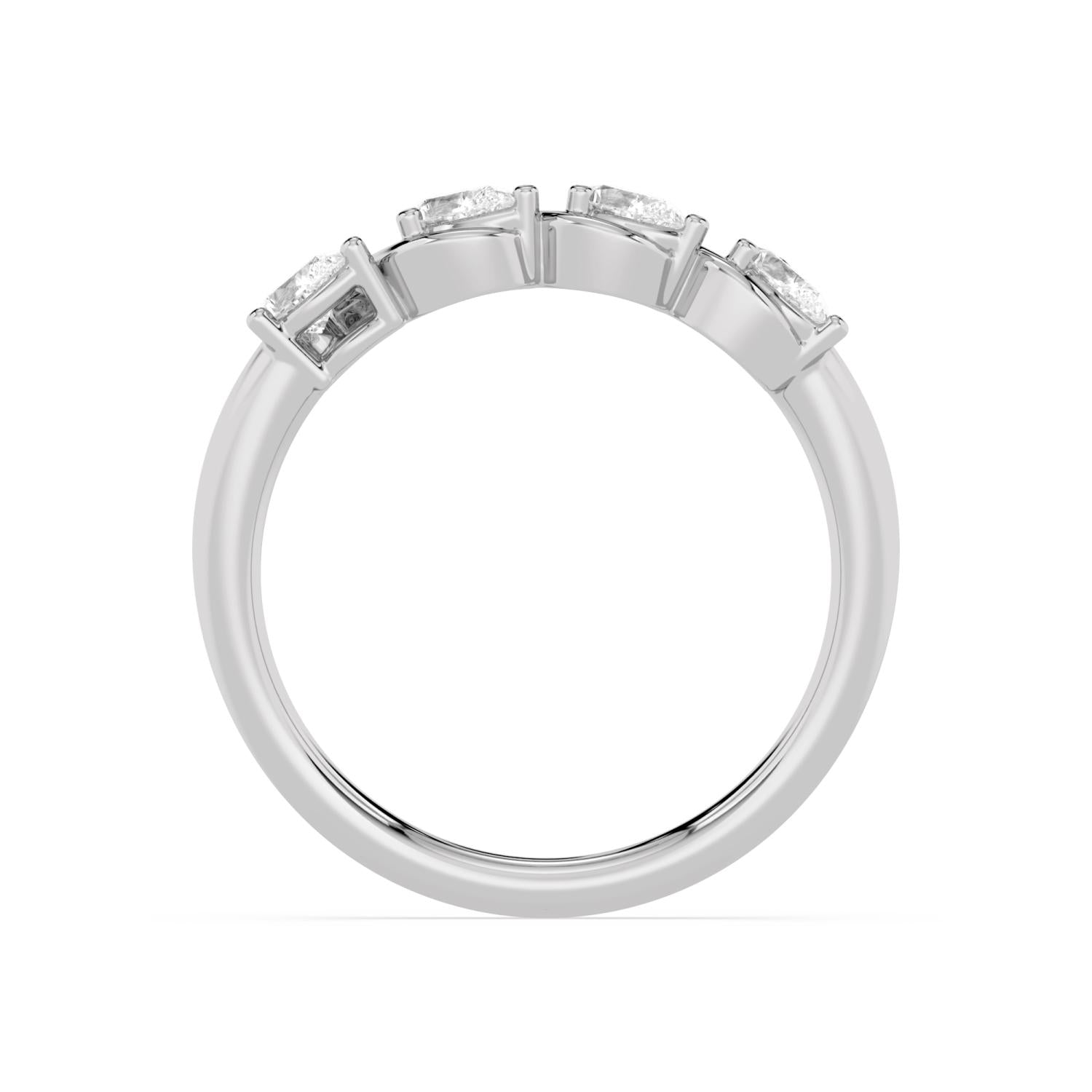 0.40ct Pear Lab Diamond Engagement Ring - white gold product image 4