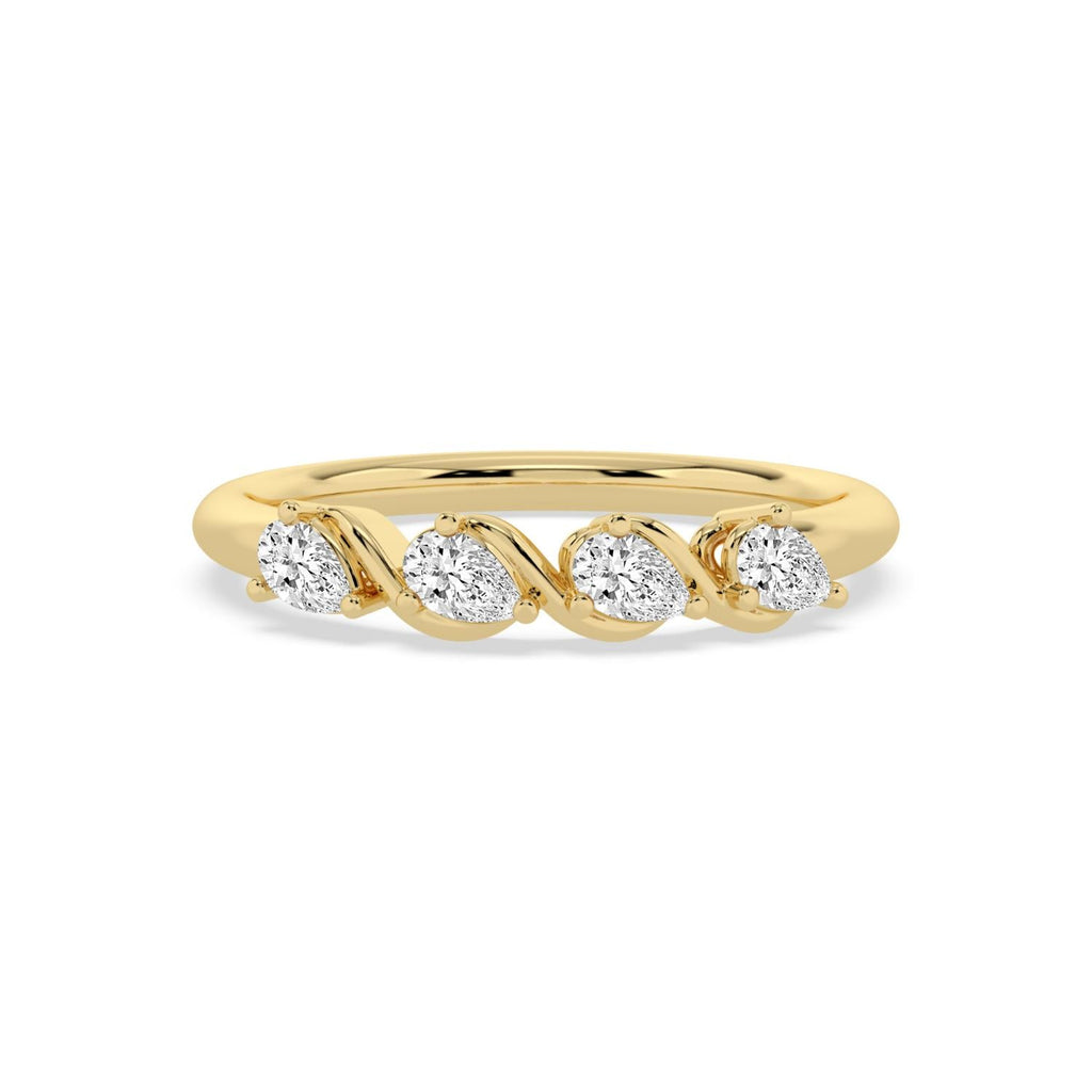 0.40ct Pear Lab Diamond Engagement Ring in Yellow Gold - product image 1