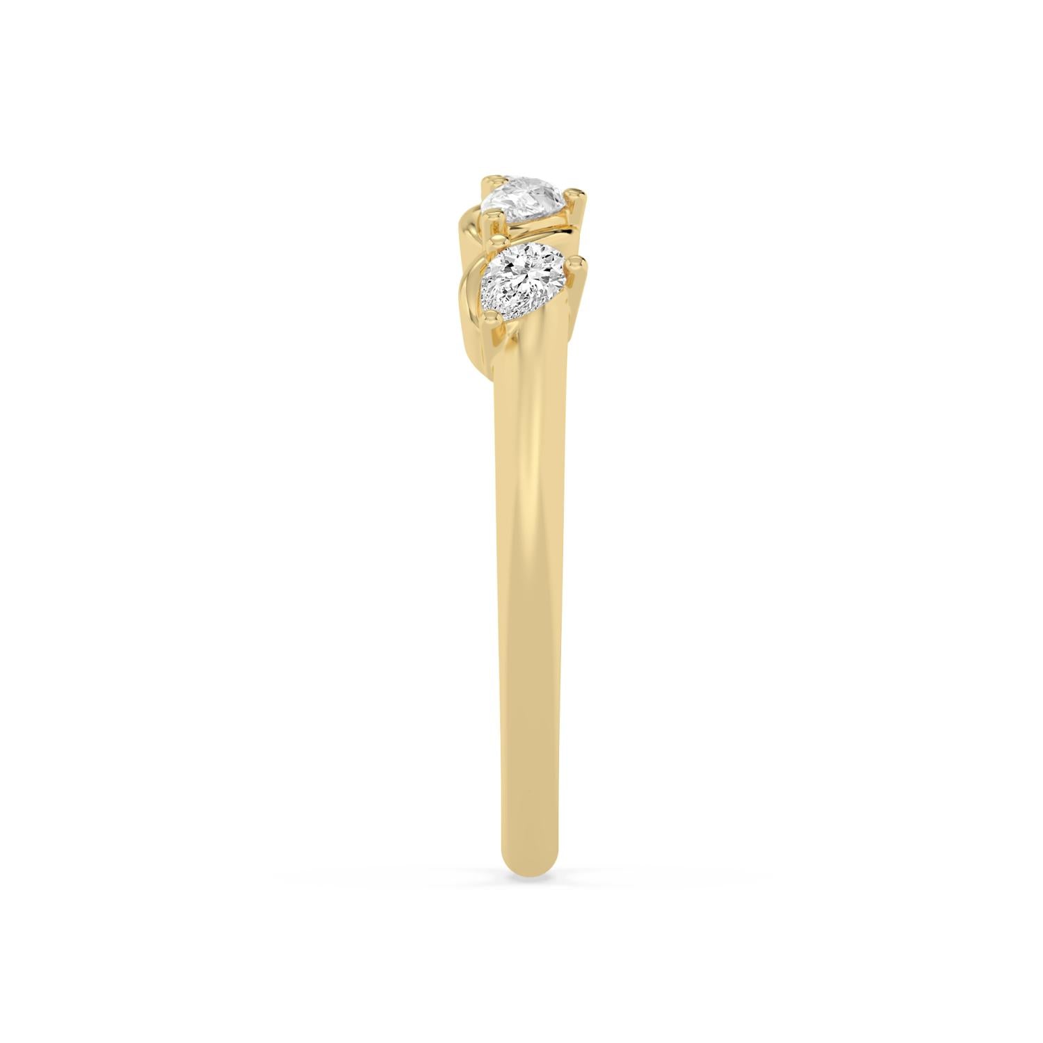 0.40ct Pear Lab Diamond Engagement Ring - yellow gold product image 5