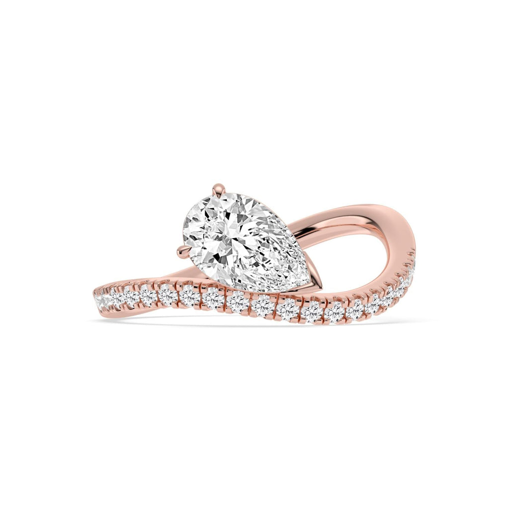 1.27ct Pear Lab Diamond Engagement Ring - rose gold product image 1