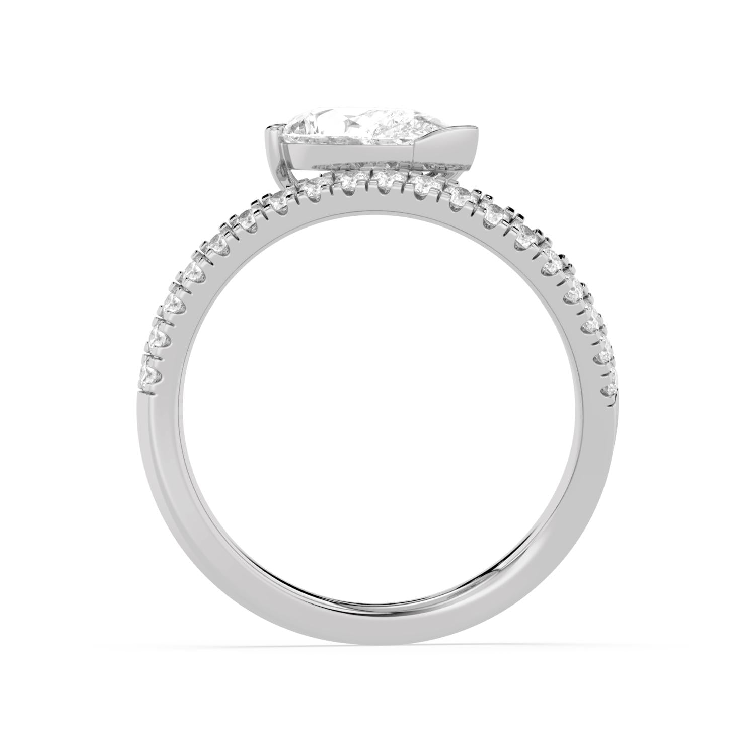 1.27ct Pear Lab Diamond Engagement Ring - white gold product image 4