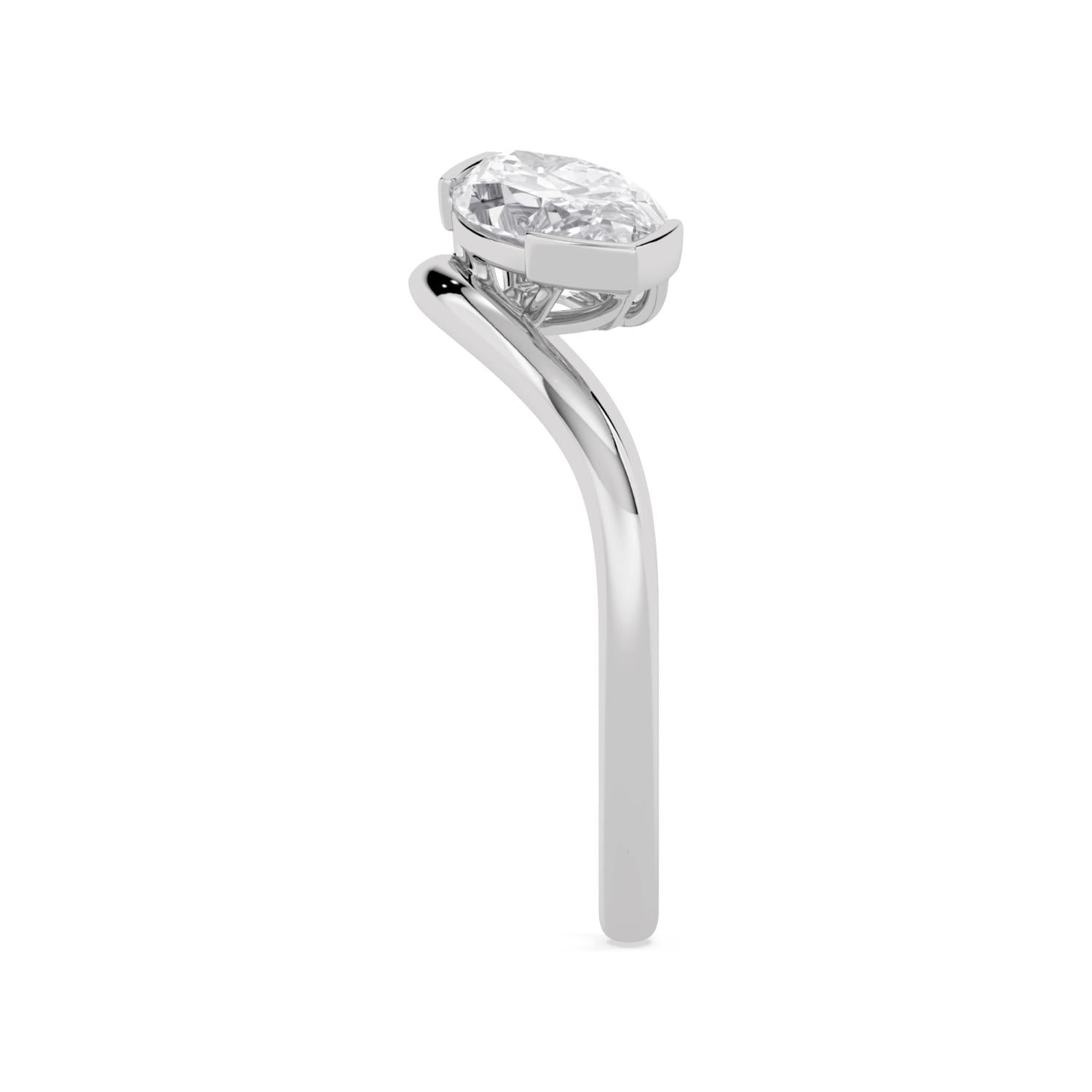 1.50ct Marquise Lab Diamond Ring in 9ct Gold - white gold product image 5