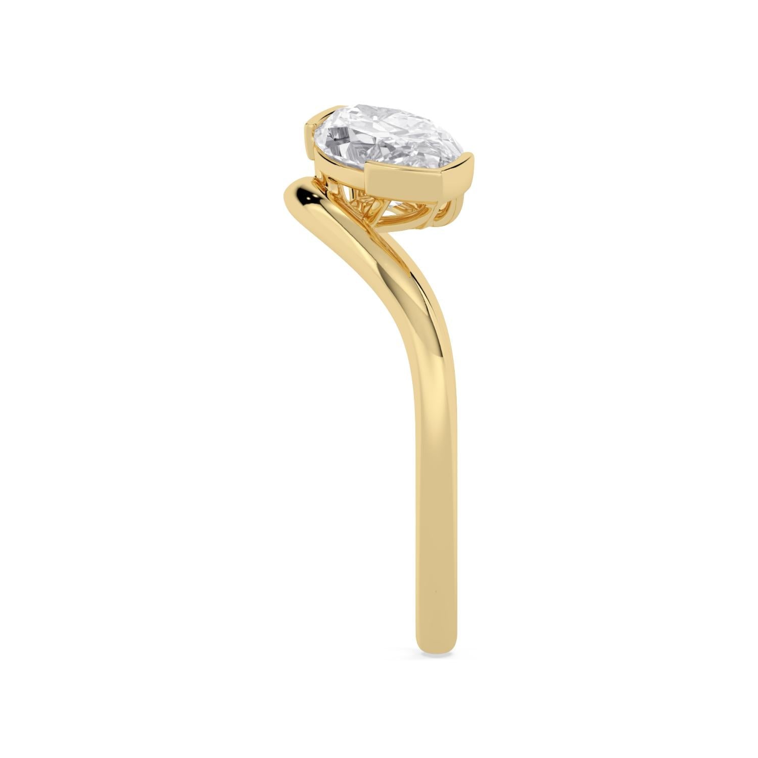 1.50ct Marquise Lab Diamond Ring in 9ct Gold - yellow gold product image 5