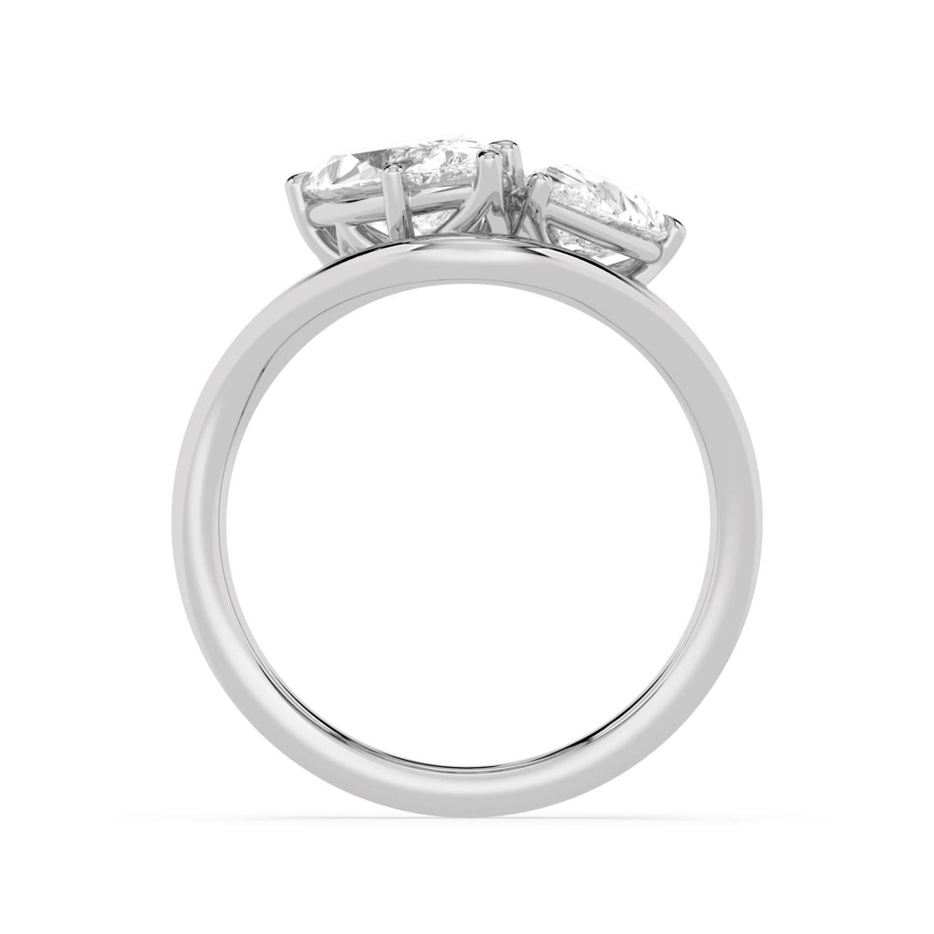 2.40ct Marquise Pear Lab Diamond Ring - white gold product image 4