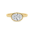 Maria Oval Bezel Ring in Yellow Gold - product image 1