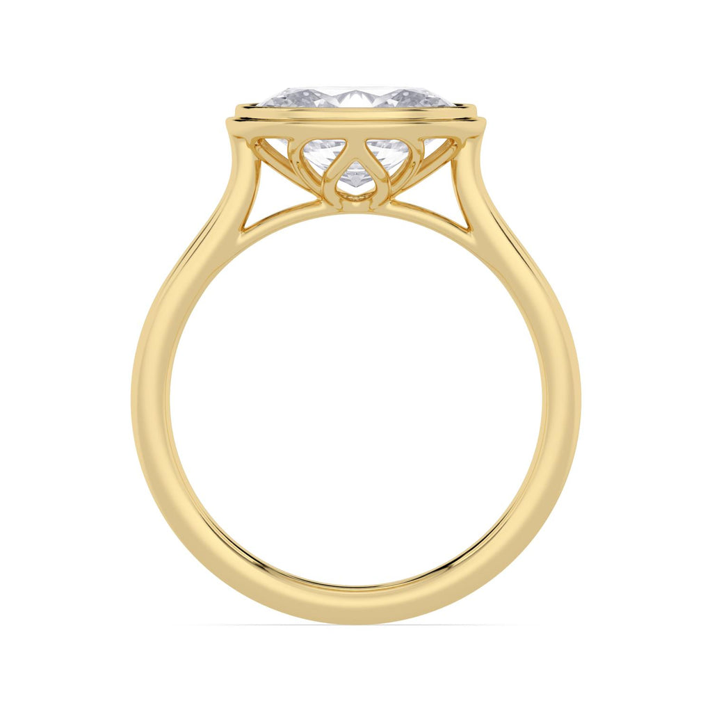 Maria Oval Bezel Ring - yellow gold product image 4