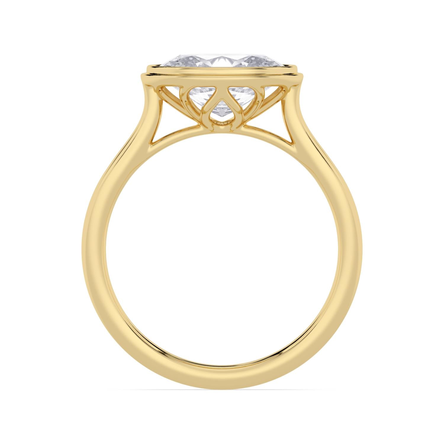 Maria Oval Bezel Ring - yellow gold product image 4