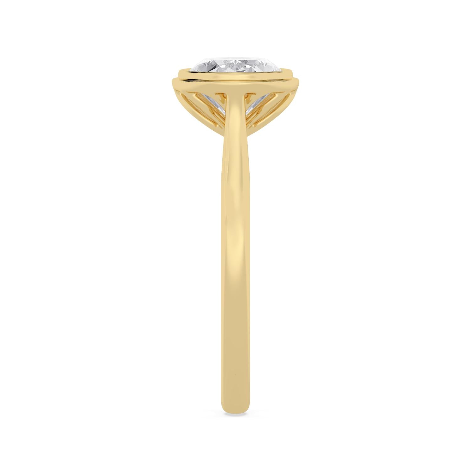 Maria Oval Bezel Ring - yellow gold product image 5