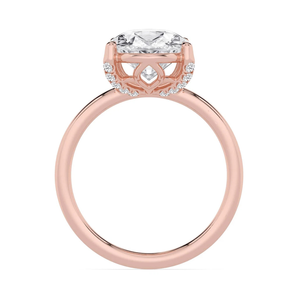 Seraphina Pear Grande Engagement Ring - rose gold - detail view - SJR62793PE-R-4
