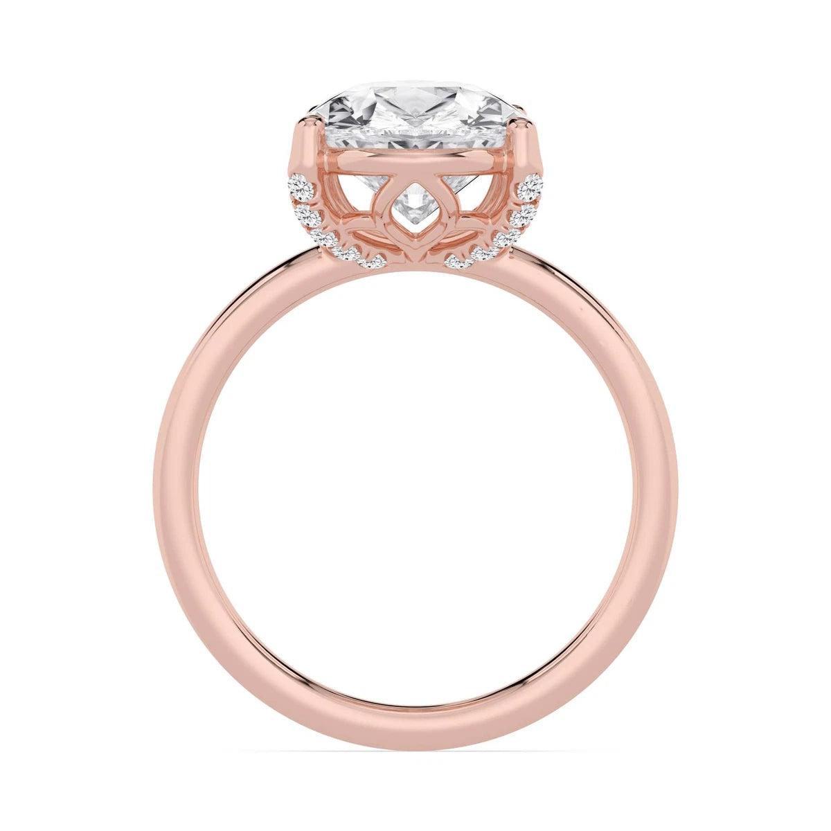 Seraphina Pear Grande Engagement Ring - rose gold - detail view - SJR62793PE-R-4