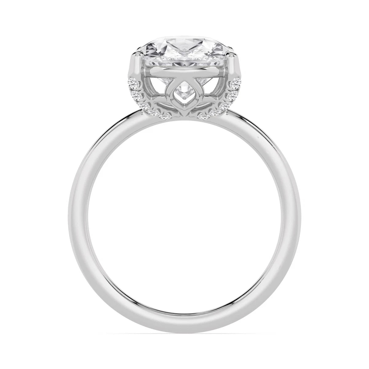 Seraphina Pear Grande Engagement Ring - white gold - detail view - SJR62793PE-W-4