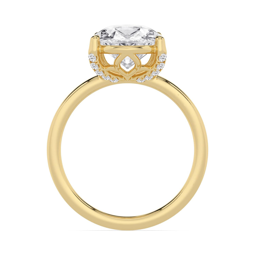 Seraphina Pear Grande Engagement Ring - 14ct yellow gold product-only view 2