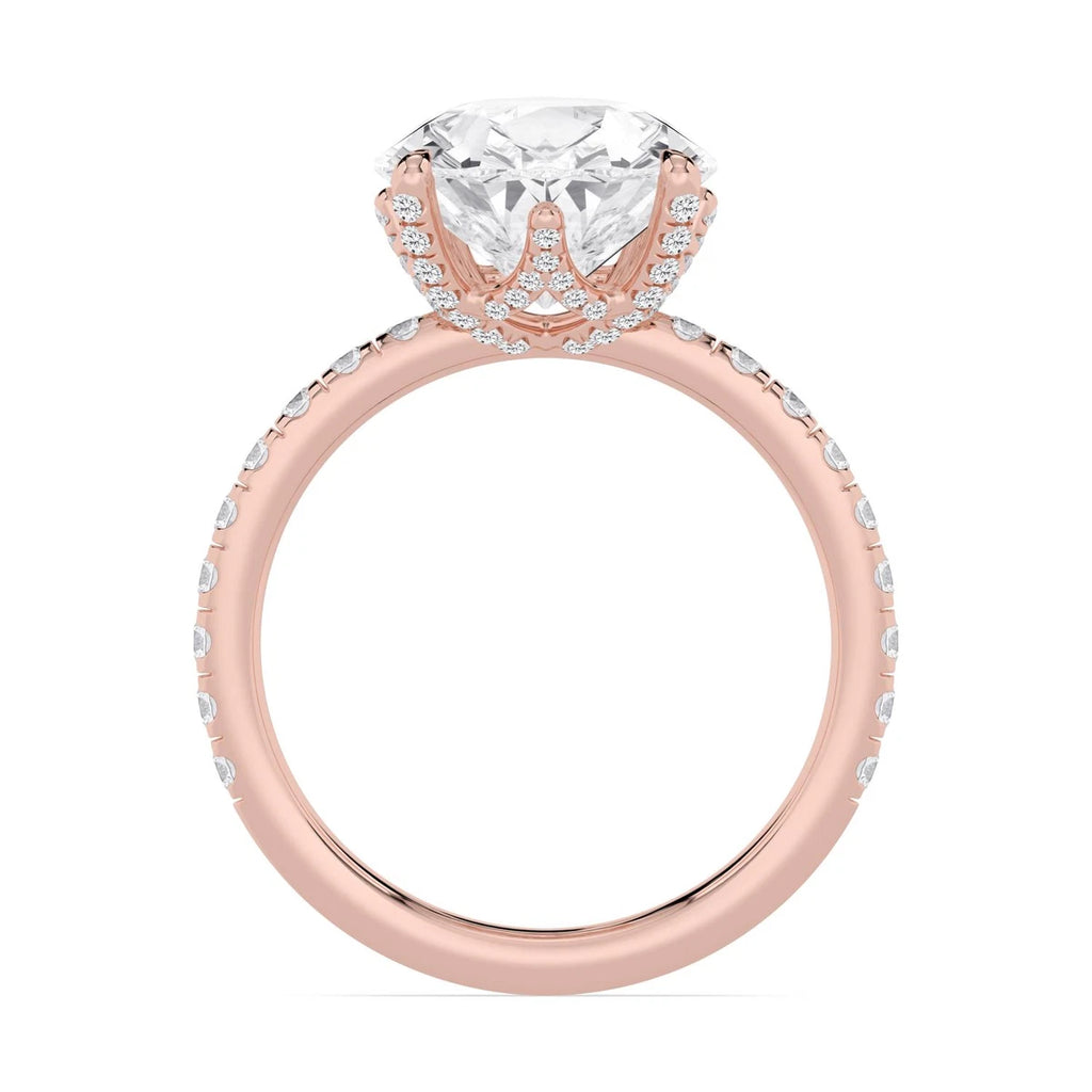 Bianca Pear Grande Engagement Ring - rose gold - detail view - SJR62794PE-R-4