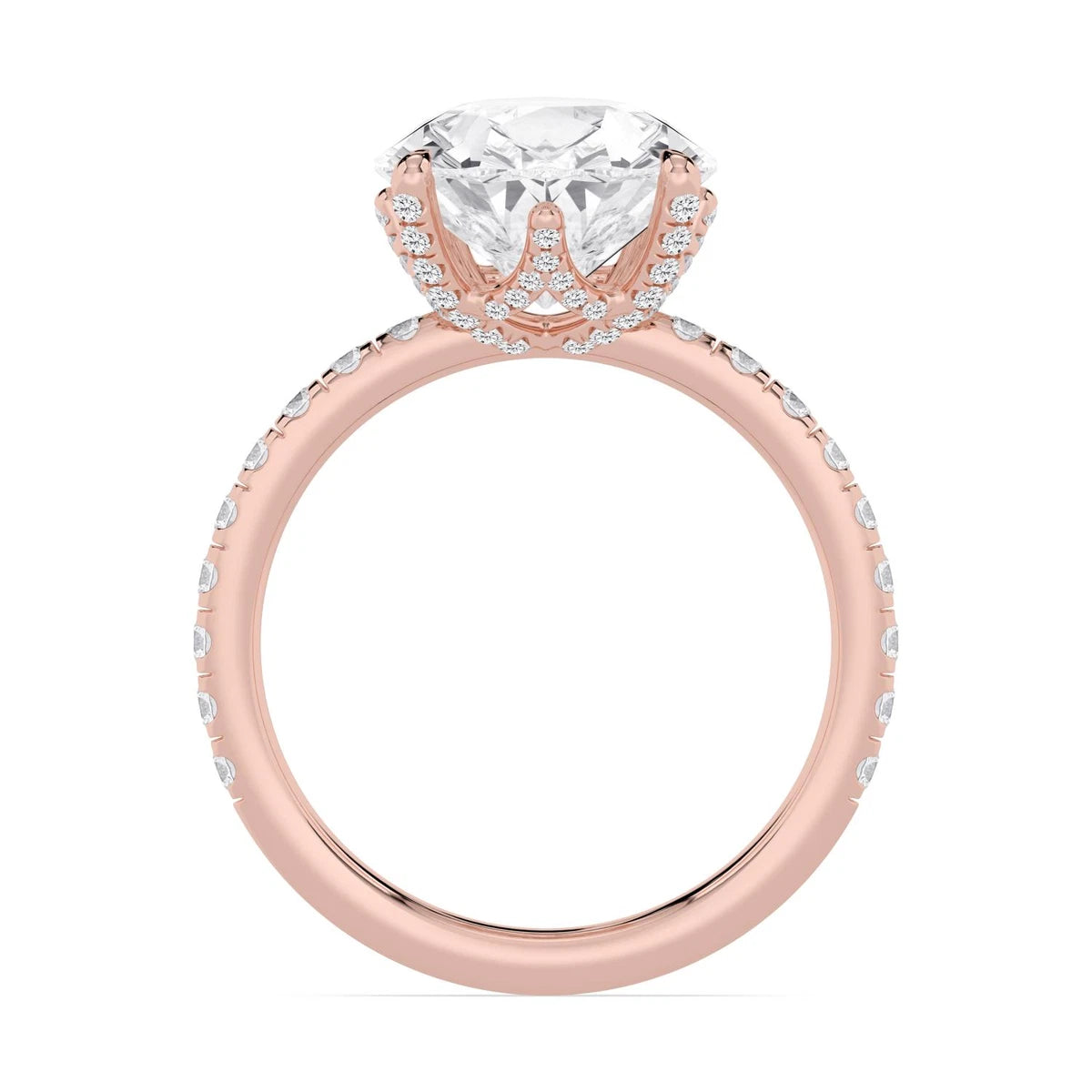 Bianca Pear Grande Engagement Ring - rose gold - detail view - SJR62794PE-R-4