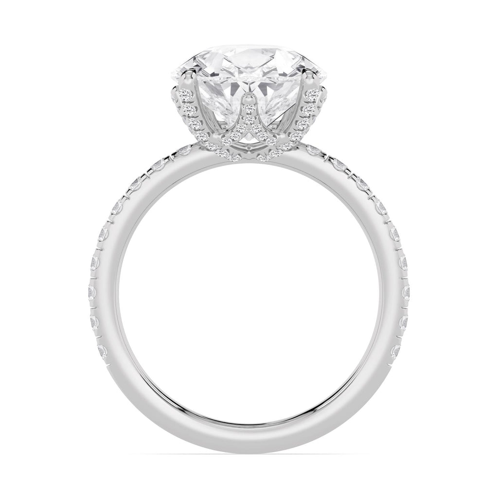 Bianca Pear Grande Engagement Ring - 14ct white gold product-only view 2