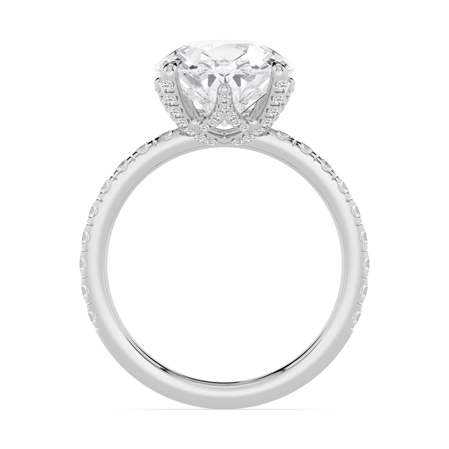 Bianca Pear Grande Engagement Ring - 14ct white gold product-only view 2