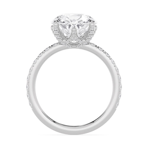 Bianca Pear Grande Engagement Ring - 14ct white gold product-only view 2