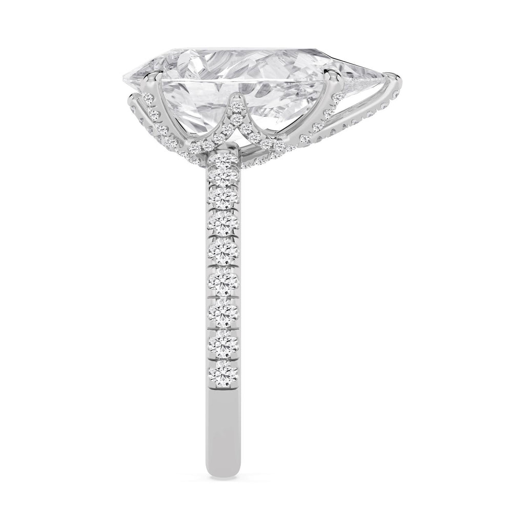 Bianca Pear Grande Engagement Ring - 14ct white gold product-only view 3