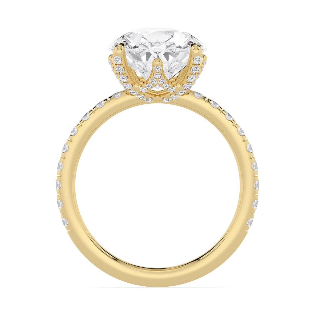 Bianca Pear Grande Engagement Ring - yellow gold - detail view - SJR62794PE-Y-4