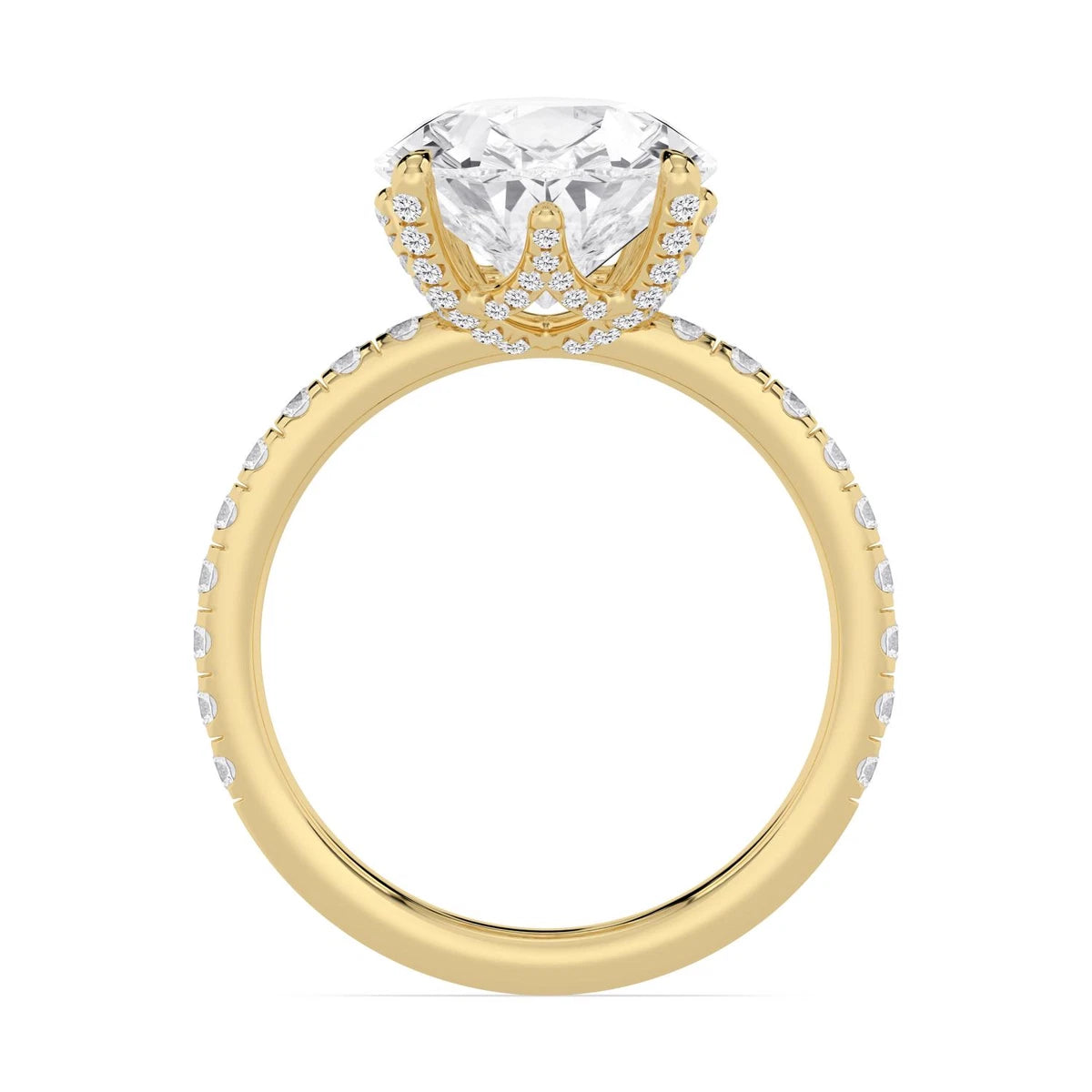 Bianca Pear Grande Engagement Ring - yellow gold - detail view - SJR62794PE-Y-4
