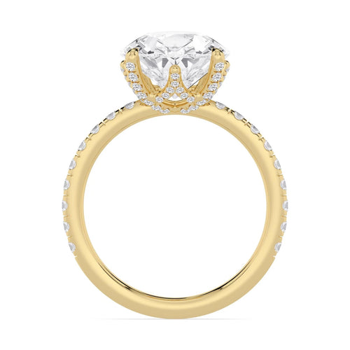 Bianca Pear Grande Engagement Ring - yellow gold - detail view - SJR62794PE-Y-4