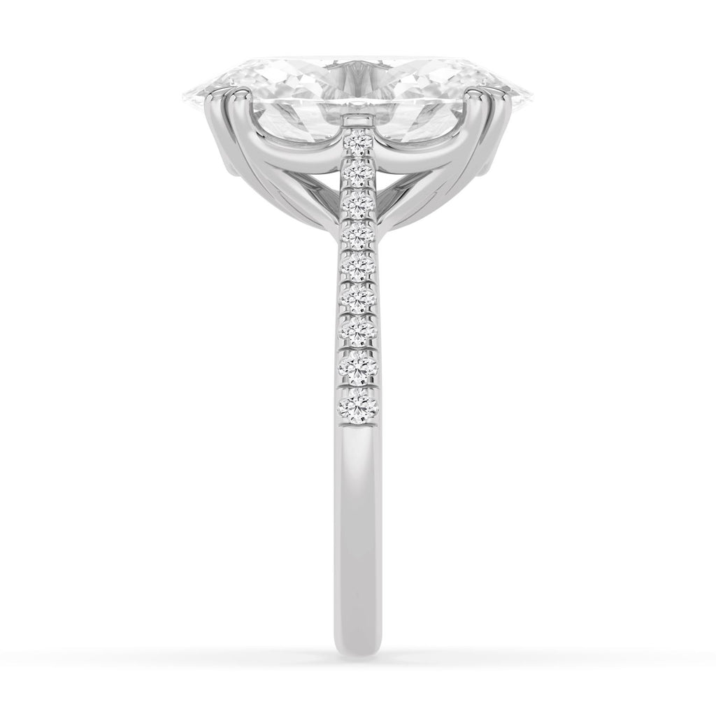 Portofino Oval Grande Engagement Ring - 10ct white gold product-only view 3