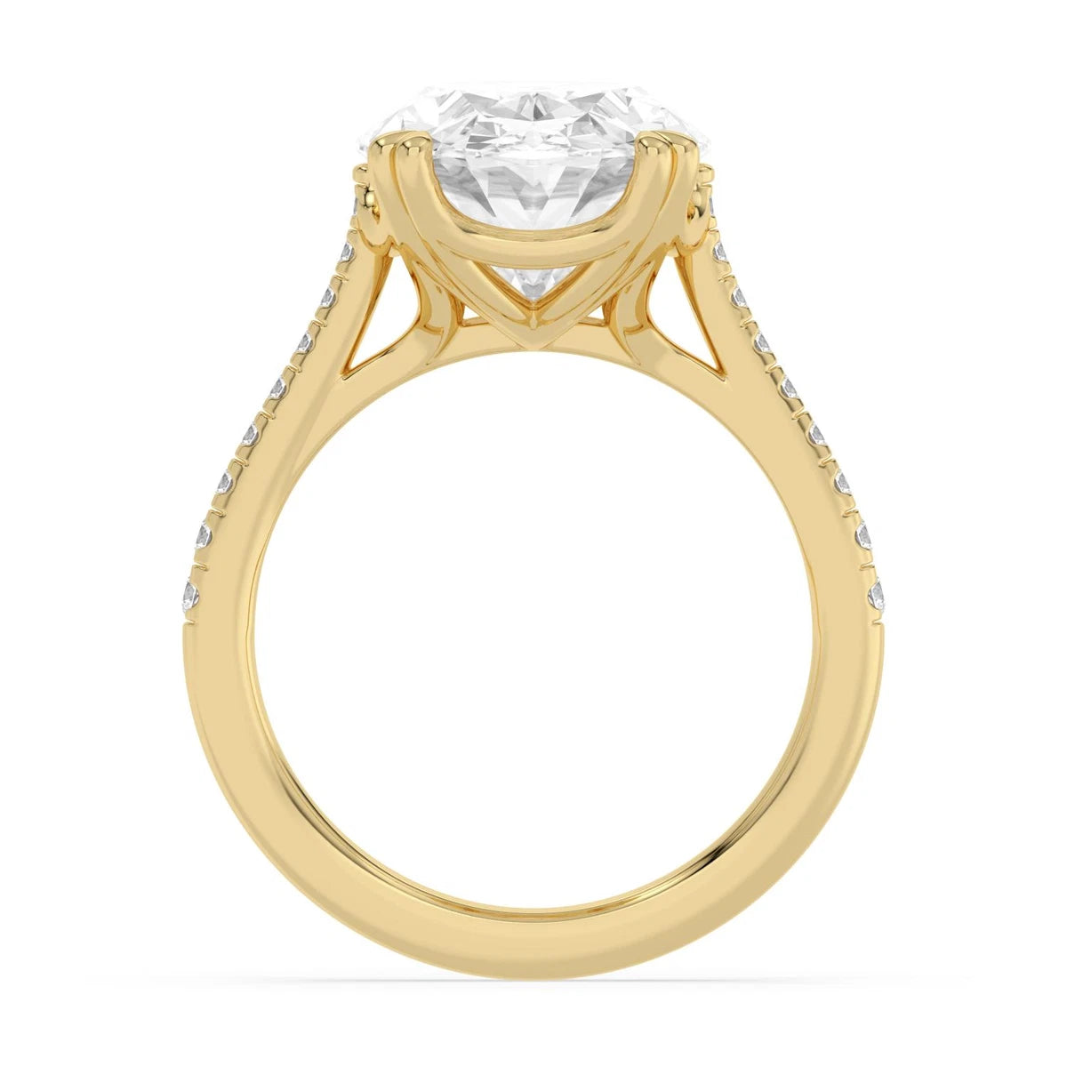 Portofino Oval Grande Engagement Ring - yellow gold - detail view - SJR62982OV-Y-4