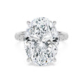 Celestia Oval Hidden Halo Engagement Ring - 10ct white gold product-only view 1