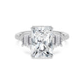 Valentina Radiant Hidden Halo Engagement Ring - 10ct white gold product-only view 1