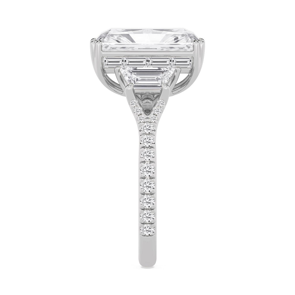 Valentina Radiant Hidden Halo Engagement Ring - 10ct white gold product-only view 3