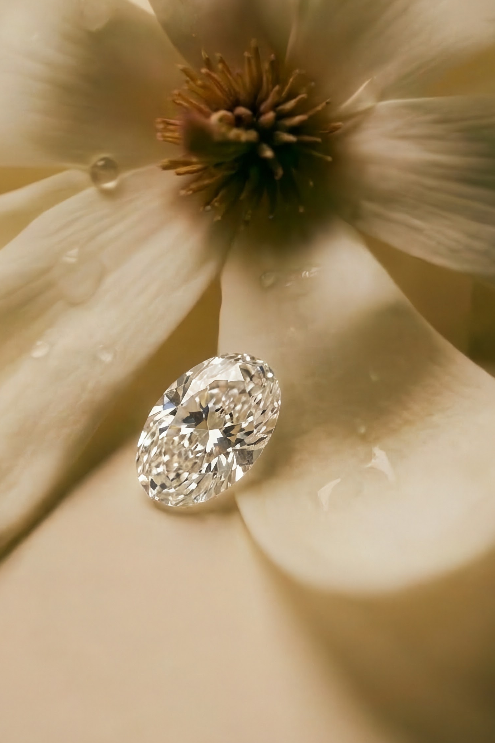 2ct Moval Cut Lab Diamond