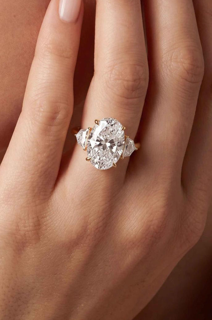 8.48ct Oval Hidden Halo Lab Diamond Engagement Ring