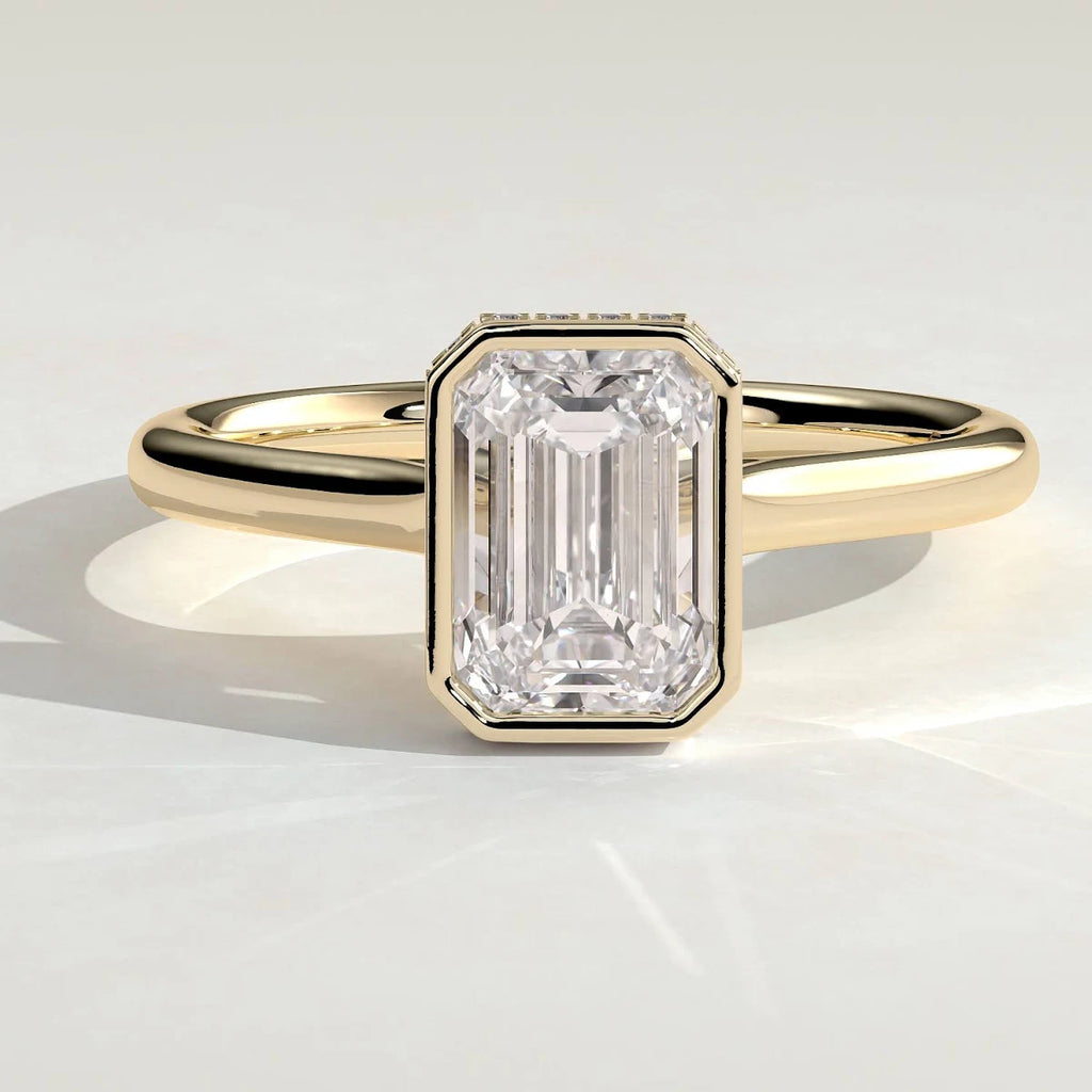 3.00 Emerald Bezel Ring